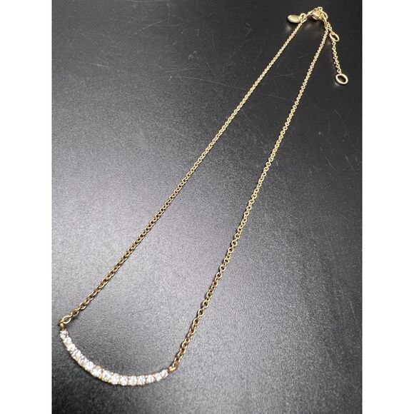 J. Crew Crystal Crescent Necklace - Picture 2 of 6